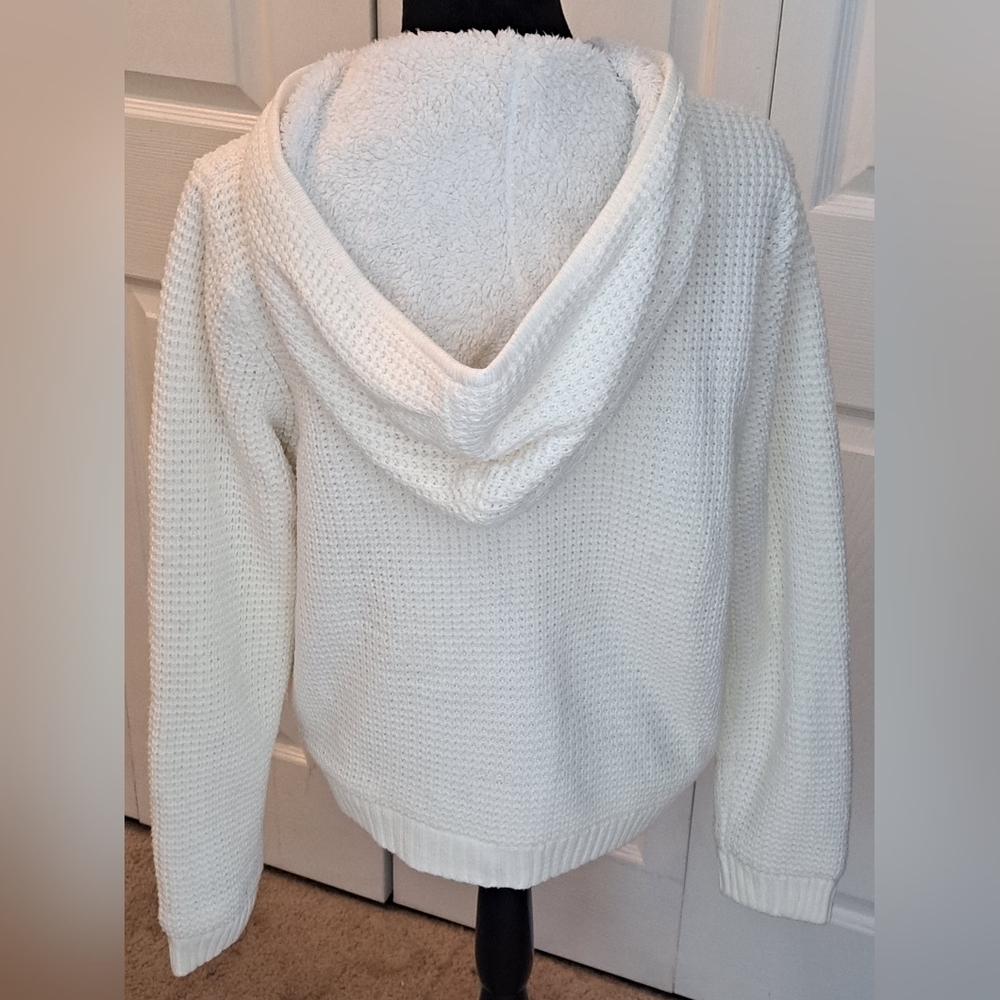 Ashley Sunrise Collection Waffle Knit Sweater/Jacket      Size L - Picture 4 of 6